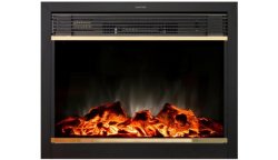 Каминокомплект Interflame Экстер темный дуб угловой с очагом Jupiter FX M Brass